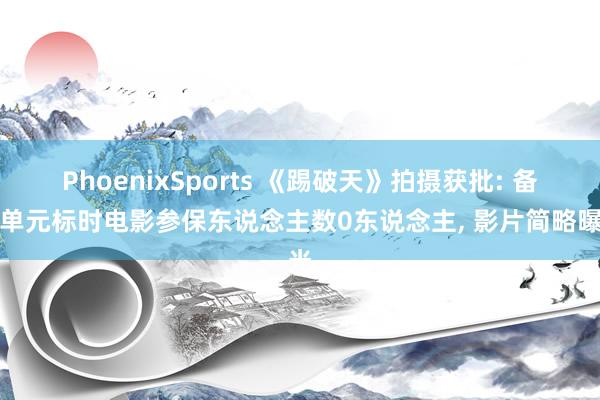 PhoenixSports 《踢破天》拍摄获批: 备案单元标时电影参保东说念主数0东说念主， 影片简略曝光