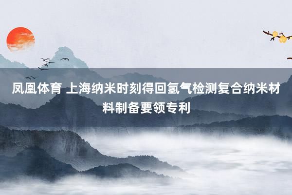 凤凰体育 上海纳米时刻得回氢气检测复合纳米材料制备要领专利