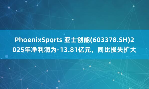 PhoenixSports 亚士创能(603378.SH)2025年净利润为-13.81亿元，同比损失扩大