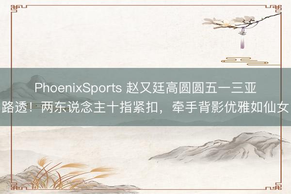 PhoenixSports 赵又廷高圆圆五一三亚路透！两东说念主十指紧扣，牵手背影优雅如仙女